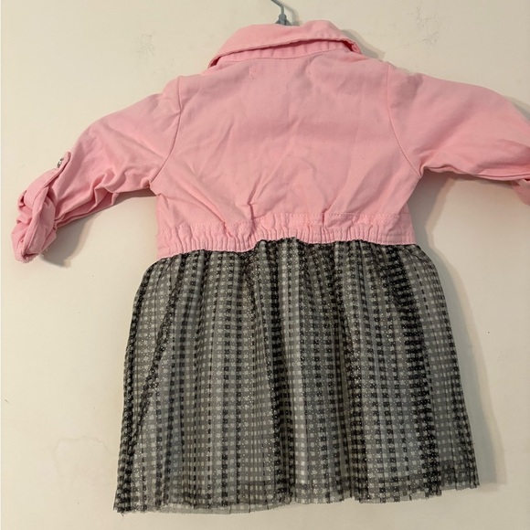 Young Hearts Baby Girl Luxe Military Inspired Denim & Tulle Dress 18M - Picture 6 of 6